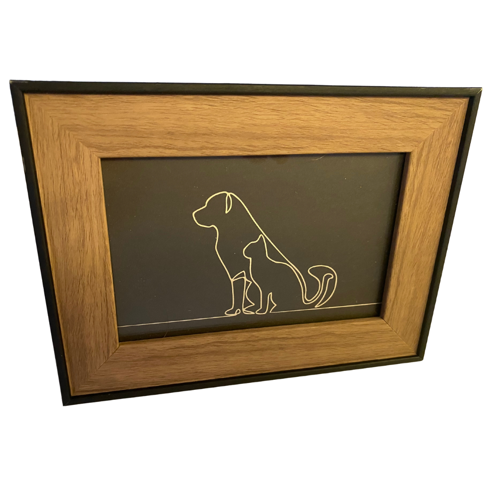 Custom Pet Outline Engraved Portraits