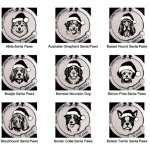 Santa Paws Dog Breed Xmas Ornaments - (Made to order)