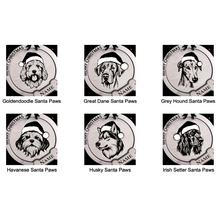 Santa Paws Dog Breed Xmas Ornaments - (Made to order)