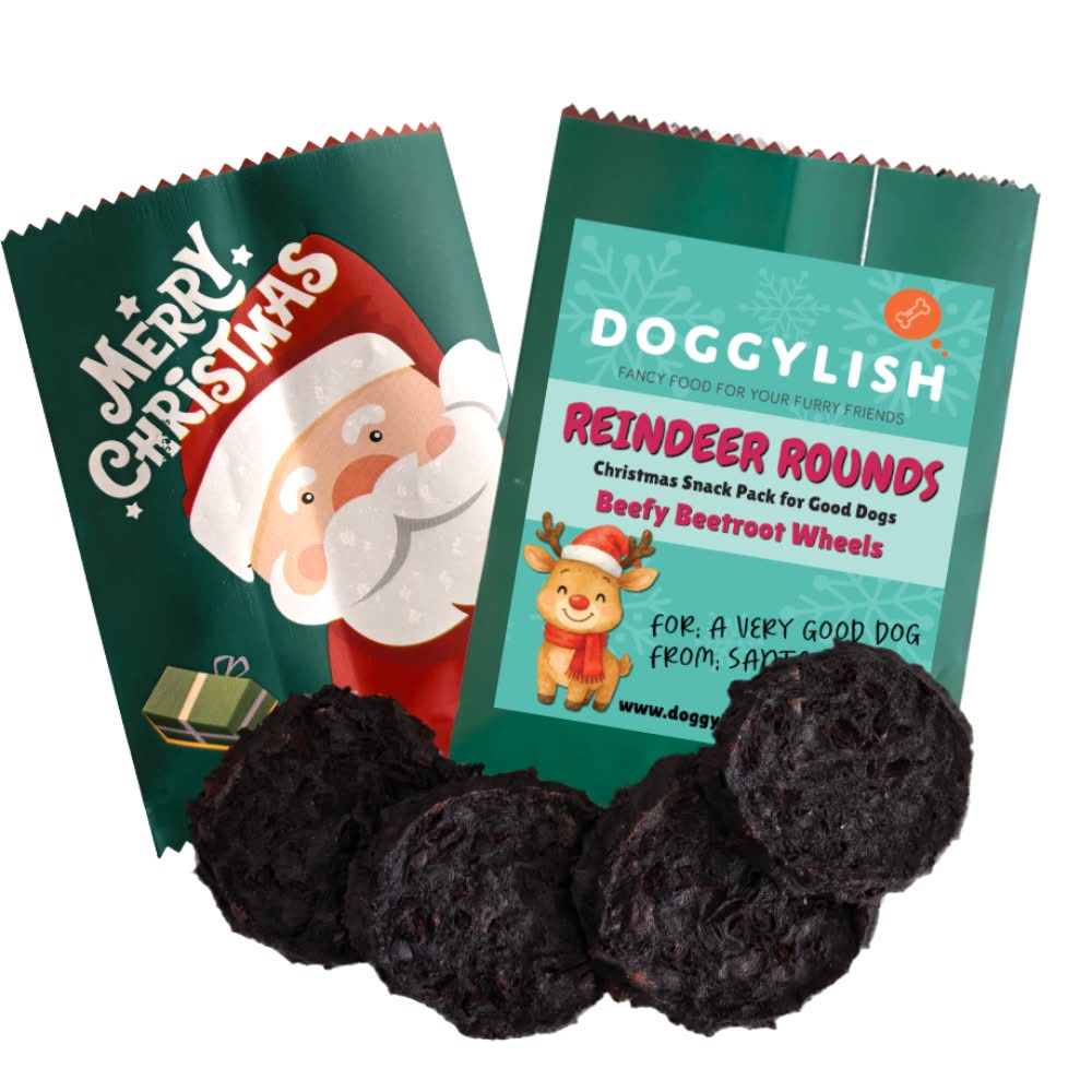 Doggylish - Xmas Reindeer Beefy Beetroot Rounds